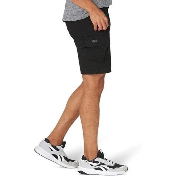 Lee Extreme Motion Carolina Cargo Shorts Mens 29 Black Cotton Stretch NEW